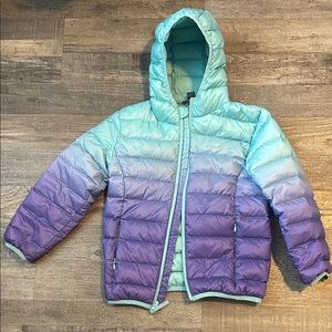 Eddie Bauer Kids Gradient Puffer Jacket - Aqua and Lavender